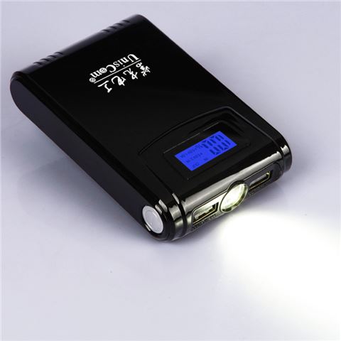 力量威 圣誕帶液晶屏移動電源10000毫安多功能安全充電寶
