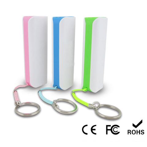 廠家訂制 單節(jié)鑰匙環(huán)掛繩移動電源 羅馬式 攜帶方便 急應充電