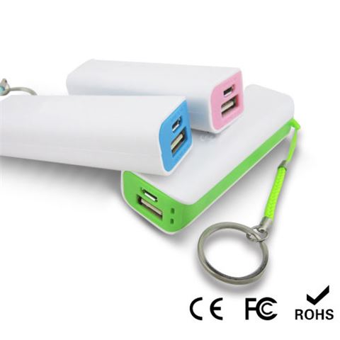 廠家訂制 單節(jié)鑰匙環(huán)掛繩移動電源 羅馬式 攜帶方便 急應充電