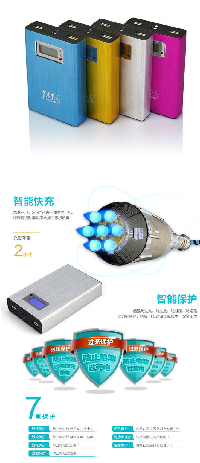 力量威LCD液晶屏移動(dòng)電源