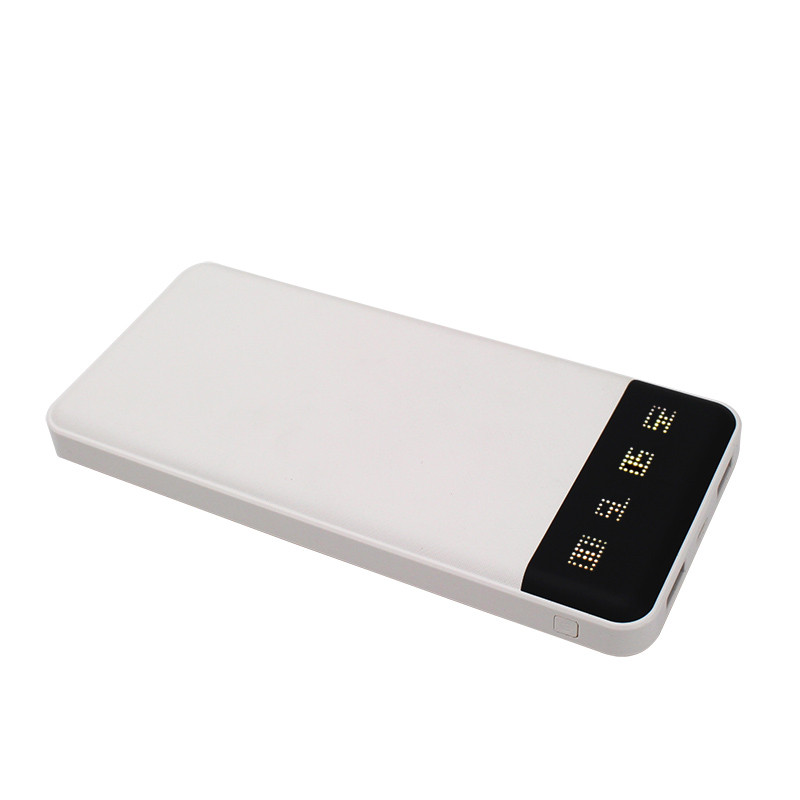 布藝聚合物新款私模移動(dòng)電源超大電量顯示10000毫安充電寶